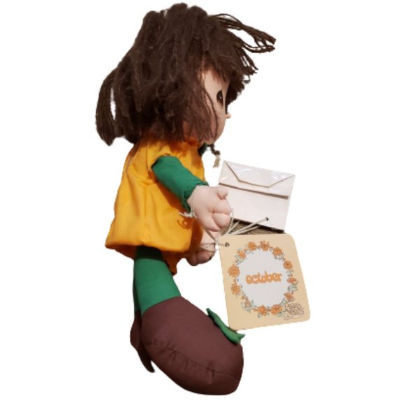 Vintage Applause October Olivie Doll Orange Green Halloween 1987 Brand New NWT - Picture 2 of 11